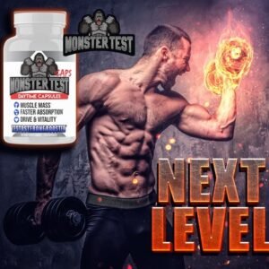 #1 Testosterone Booster Monster Test Caps, T Boost 120 Capsules Male Enhancement