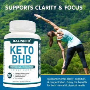 Keto BHB Capsules For Weight Loss Fat Burner Dietary Supplement 120 Capsules