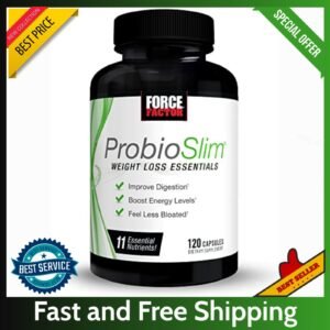 FORCE FACTOR ProbioSlim – Digestive & Weight Support, 120 Capsules for Men/Women