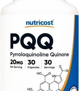 Nutricost PQQ (Pyrroloquinoline Quinone) 20mg, 30 Capsules - Vegetarian Capsules