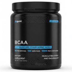 BCAA Powder 500g - Branched Chain Amino Acids - 100 Servings - Unflavored