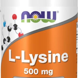 NOW Supplements, L-Lysine (L-Lysine Hydrochloride) 500 Mg, Amino Acid, 100 Tabl