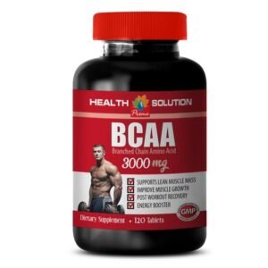 pre workout supplement - BCAA 3000mg 1 Bottle - increase muscle mass 120 Tablets