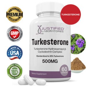 Turkesterone 500mg 10% Hydroxypropyl B Cyclodextrin Maximum Strength 60 Capsules