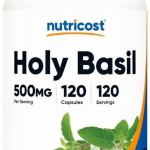 Nutricost Holy Basil Capsules 500mg Per Serving (120 Vegetarian Capsules)