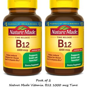 Nature Made Vitamin B12 1000 mcg Time Release Tablets Dietary Supplement 2x150Ct
