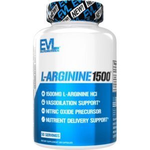EVL L-Arginine: High Potency Nitric Oxide Booster for Massive Pumps & Hardness