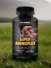 Super Aminoplex, Amino Acids for Roosters Supplement VITOFARMA Gallos 100 Tabs