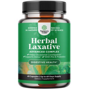 Herbal Laxative Capsules with Probiotics – Colon Cleanse and Digestive Support
