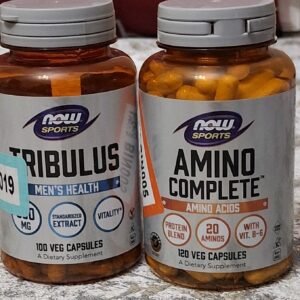 Now Sports Tribulus 500mg & Amino Complete Veg Capsules Mens Health Performance
