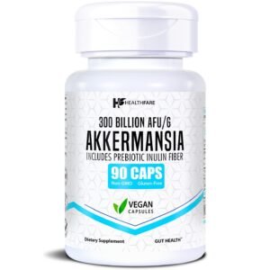 Healthfare Akkermansia 90 Caps Muciniphila 300 Bi AFU and Prebiotic Fiber Inulin