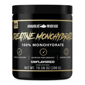ANABOLIC WARFARE CREATINE MONOHYDRATE Recovery Performance 60 Serving Unflavored
