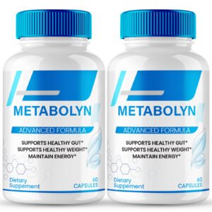 (2 Pack) Metabolyn Capsules for Weight Loss, Advanced Fat Burner Support Formula