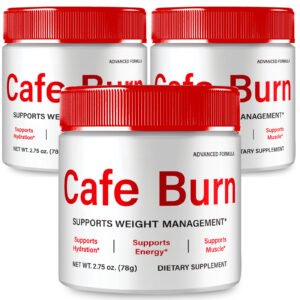 (3 Pack) Cafe Burn Powder, Advanced CafeBurn for Fat Burning and Weight Loss