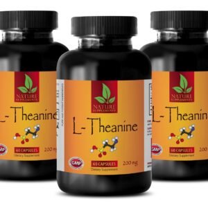 Helps The Heart - L-THEANINE 200mg - Bodybuilding Nutrition - 3 Bottles