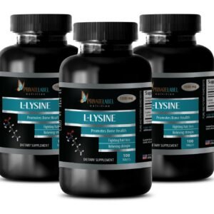 sport supplements - L-LYSINE 1000mg - amino acids energy - 3 Bottles 300 Tablets