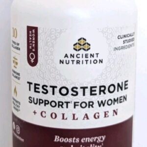 Ancient Nutrition Test/Vitality Support for Women + Collagen, 90 Count, Exp 2/27