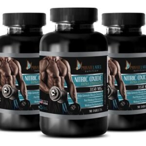 Nitric Oxide 3150mg - Amino Acids - 3 Bottles 270 Capsules