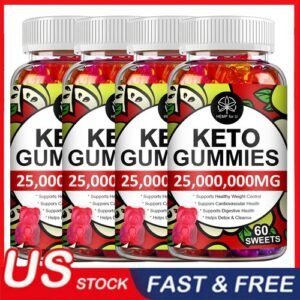 Keto ACV BHB Gummies For Fat Burn Weight Loss Detox Keto Diet Pills 60 Gummy US