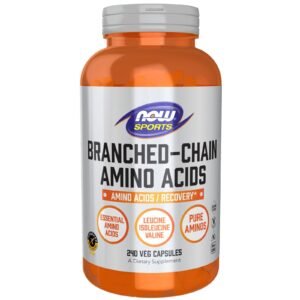 NOW Sports BCAA 240 Count Amino Acids for Muscle Recovery and Healthy Aging