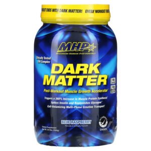 2 X MHP, DARK MATTER, Post-Workout Muscle Growth Accelerator, Blue Raspberry, 3.