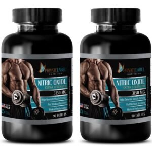 Nitric Oxide 3150mg - Serious Mass Gainer - 2 Bottles 180 Tablets