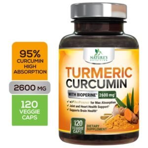 Turmeric Curcumin with Bioperine 2600mg High Absorption Triple Strength Capsules