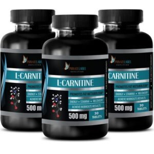 Bodybuilding Supplements - L-CARNITINE 510mg - Fat Burner - 3 Bottles