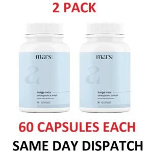 (2 Pack) Mars by GHC Surge Max for Men Sexual Wellness,ED & Stamina Dietary Caps