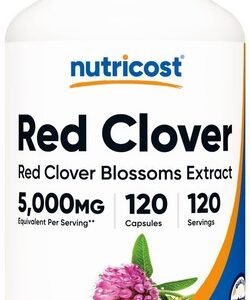 Nutricost Red Clover Blossoms Supplement (5000 mg Equivalent) 120 Capsules