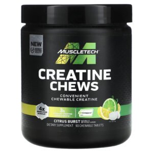 Creatine Chews, Citrus Burst, 90 Chewable Tablets (1 g per Tablet)