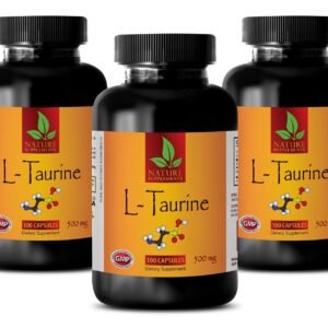 Fat Burner Tablets - L-TAURINE 500mg - Source of Amino Acids - 3 Bot 300 Capsule