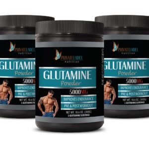muscle growth supplements - GLUTAMINE POWDER 5000mg - serious mass - 3 Cans