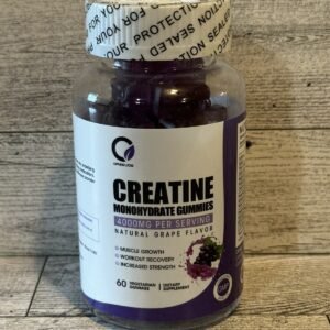Orgeuos Creatine Monohydrate Gummies - 60 Count - 15 Servings - Exp: 01/2026