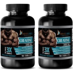 fat loss - CREATINE TRI-PHASE 5000mg - creatine hydrochloride - 2 Bot 180 Tabs