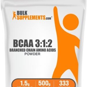 BulkSupplements BCAA 3:1:2 Powder 500g - Branched Chain Amino Acids - BCAAs