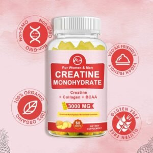 Creatine Monohydrate Gummies for Men & Women Muscle Power & Endurance Boosts