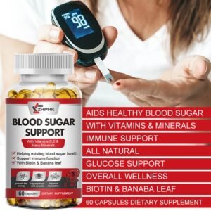 Blood Sugar Health Support Capsules Dietary Supplement Immune Function 180 Pills