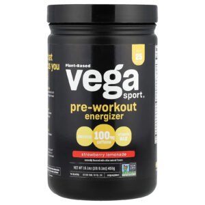 Sport, Plant-Based Pre-Workout, Strawberry Lemonade, 1 lb 0.1 oz (455 g)