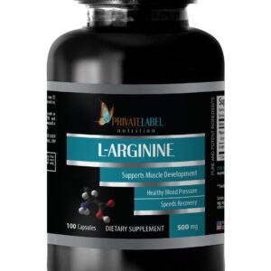 L-Arginine 500mg - Supports Nitric Oxide & Protein Synthesis, Amino Acid 100 Cap
