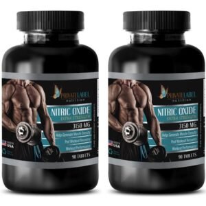 Nitric Oxide 3150mg - L-Arginine Build Muscle - 180 Tablets 2 Bottles