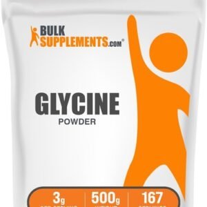 BulkSupplements Glycine Powder - Build Lean Muscle - 3g Per Serving