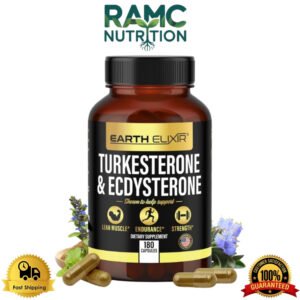 Earth Elixir Turkesterone & Ecdysterone Supplement for Men & Women - 180 Ct