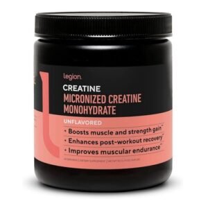 LEGION Micronized Creatine Monohydrate Powder - 60 Servings, Unflavored