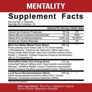 5% Nutrition Rich Piana Mentality 60 Capsules FREE SHIPPING!!