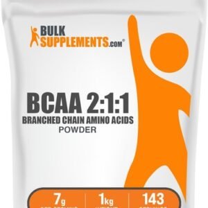 BulkSupplements BCAA 2:1:1 Powder - Branched Chain Amino Acids , 1kg (2.2 lbs)