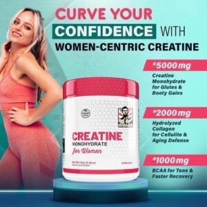 Creatine Monohydrate Powder, Optimized Creatine for Women +2000mg Collagen +1g B
