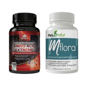 Amino Acids Muscle Growth Supplements & Mflora Probiotic Support Immune Health