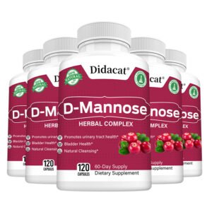 D-Mannose with Cranberry Caps-For Bladder and Urinary Tract Health- 120 Capsules