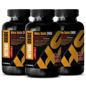 sport supplements - NITRIC OXIDE 2400 - muscle growth - 3 Bottles